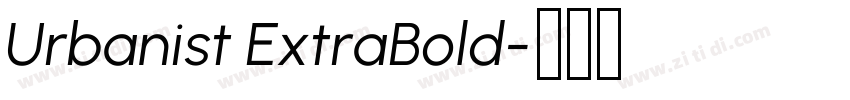 Urbanist ExtraBold字体转换